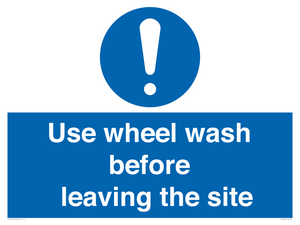 Use wheel wash before leaving the site